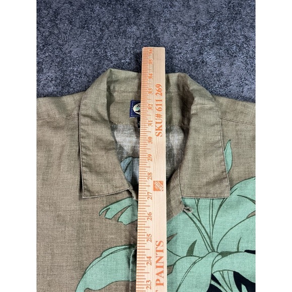 Vintage Tommy Bahama Linen Shirt Mens XXL Pinup Girl Tropical Button Up S/S - Picture 5 of 6